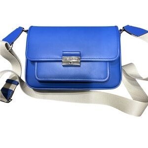 Michael Kors Blue Bradshaw Messenger Crossbody Bag